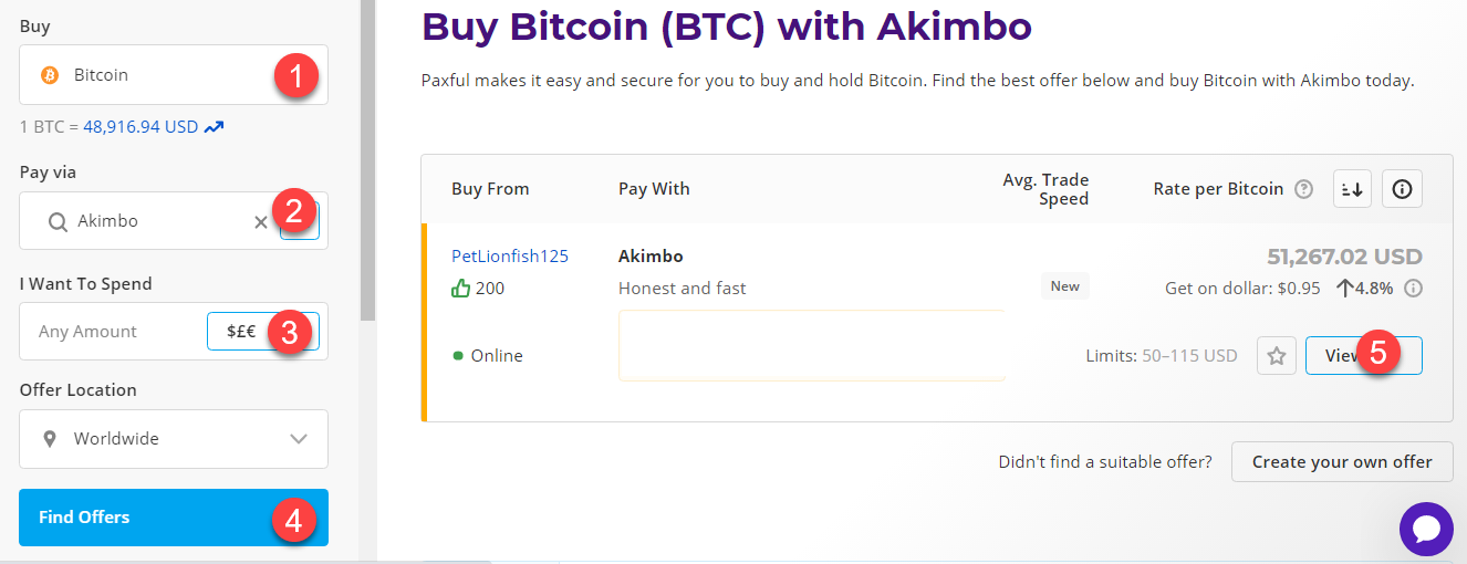buy btc with akimbo