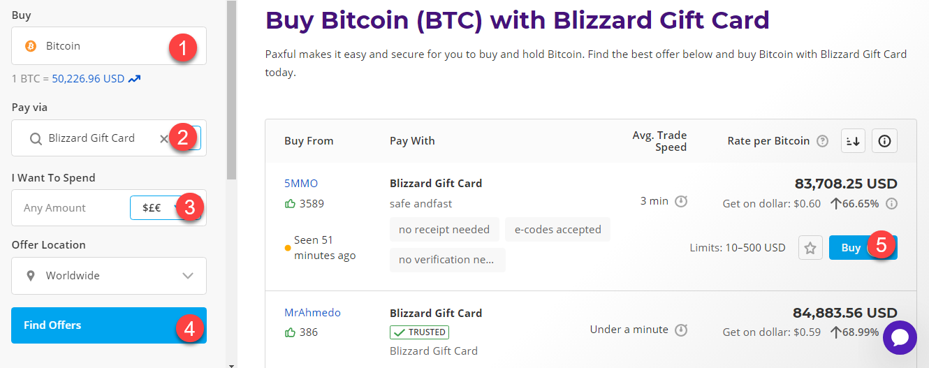 buy btc with blizzard gift card