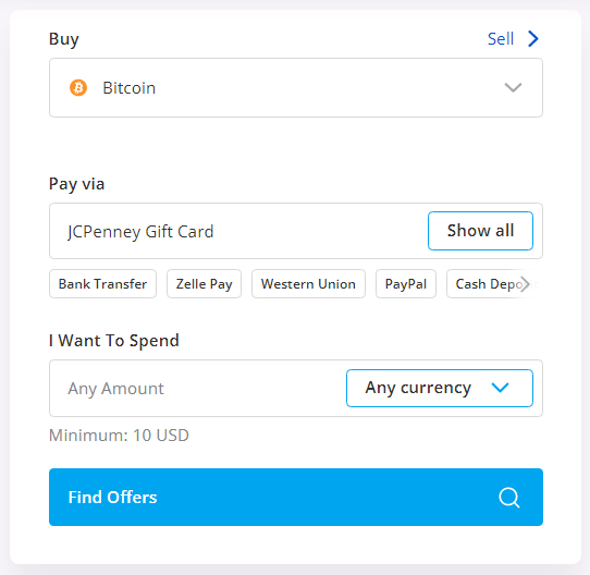 buy btc using jcpenny gift card