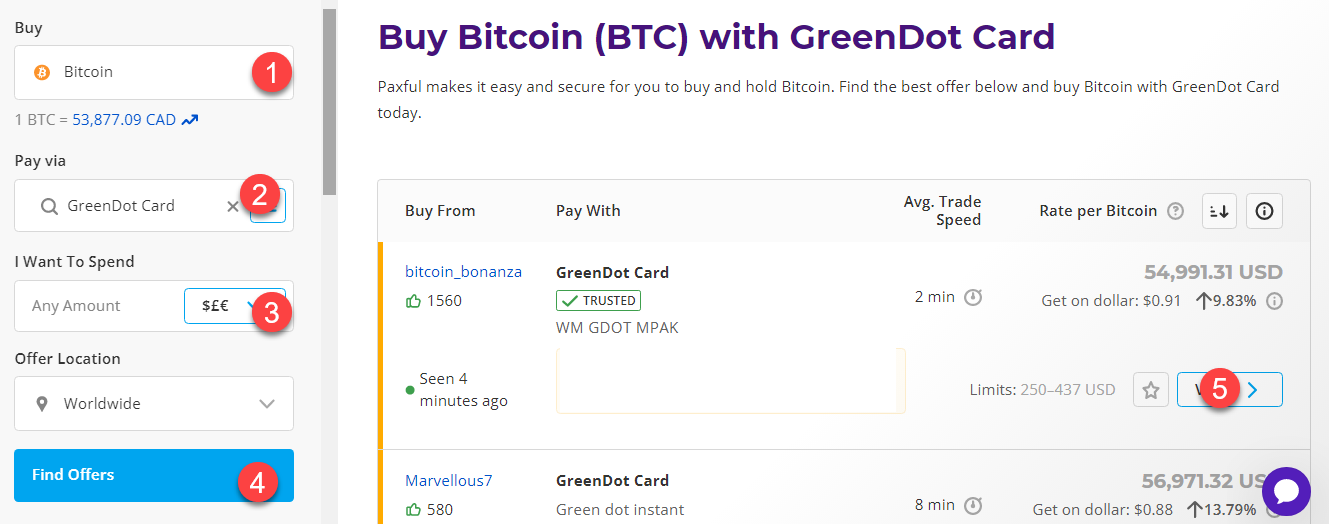 buy btc with greendot card