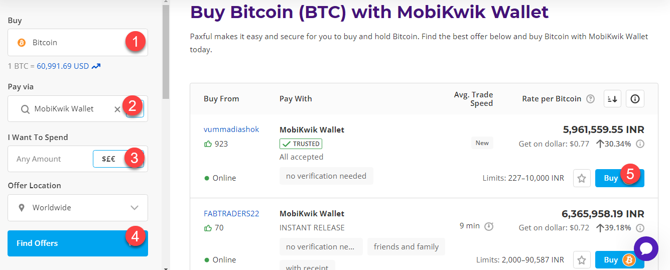 buy btc with mobikwik wallet