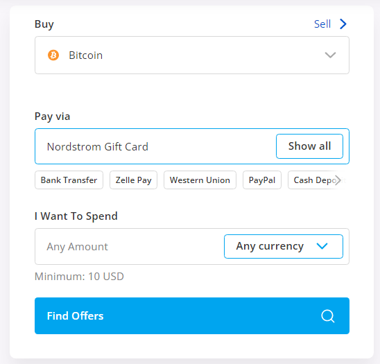 buy btc using nordstorm gift card