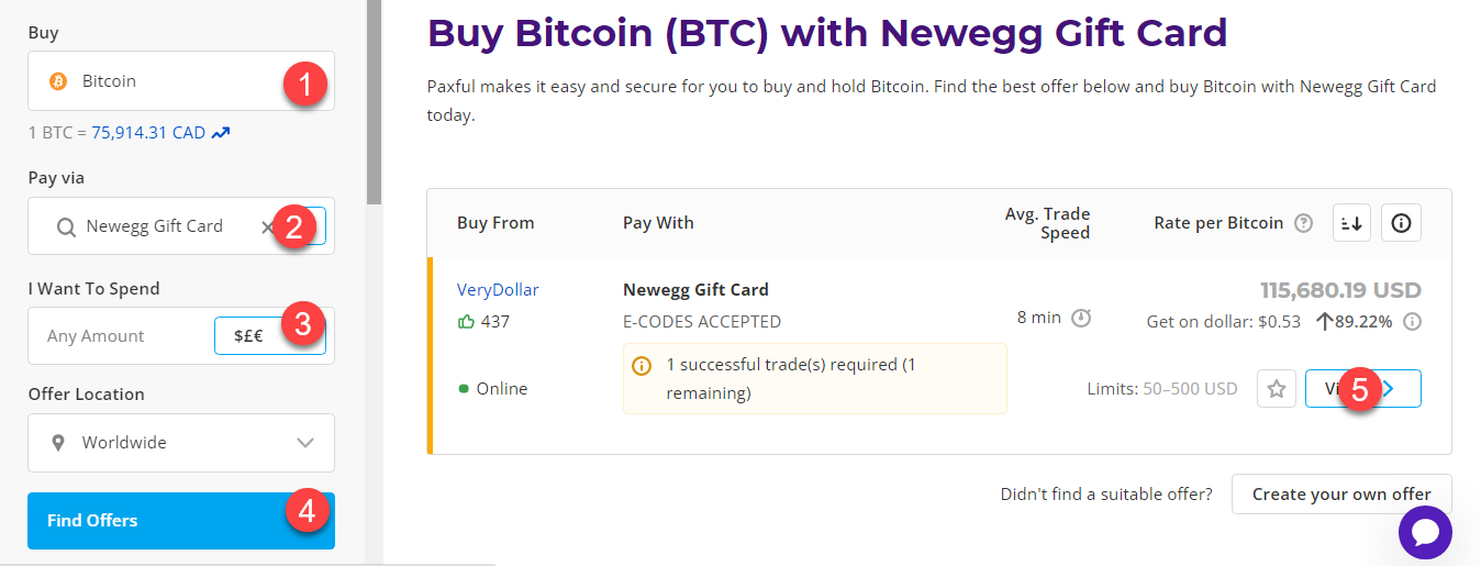 buy btc with newegg gift card