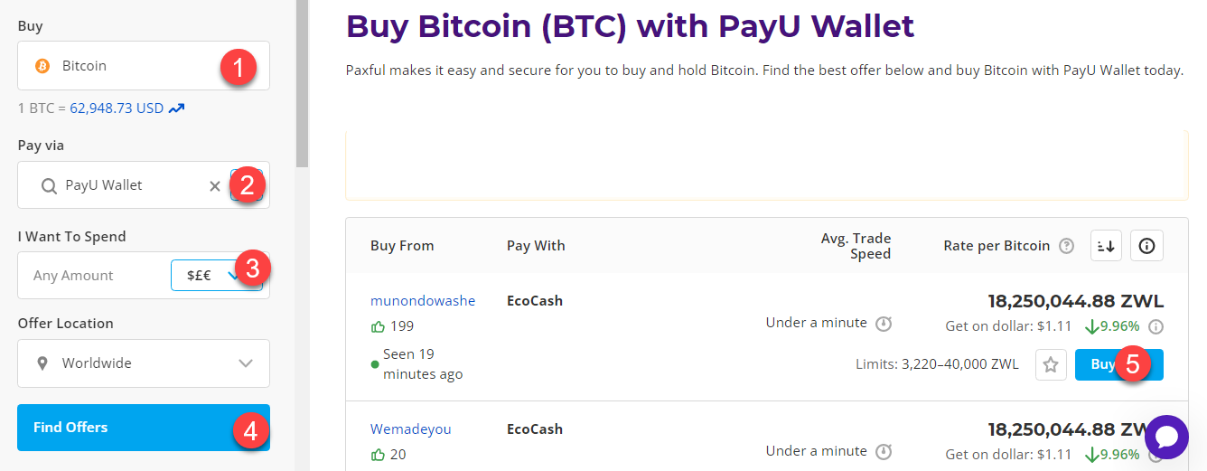 buy btc with payu wallet