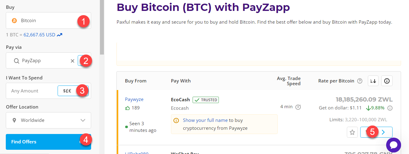 buy btc with payzapp