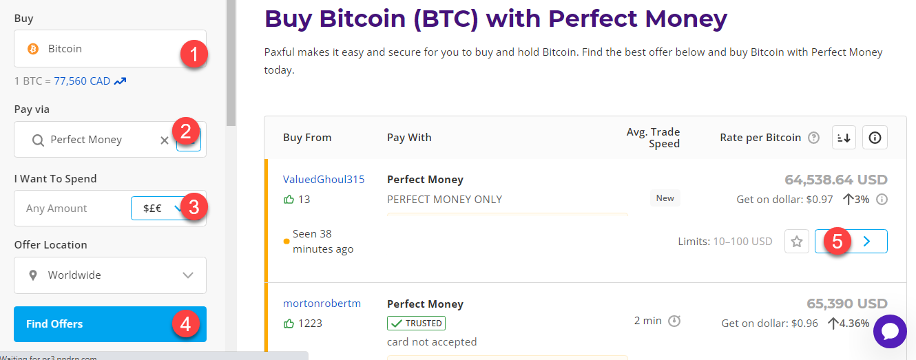 buy btc with perfect money
