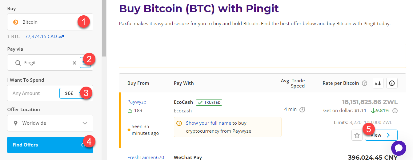 buy btc with pingit
