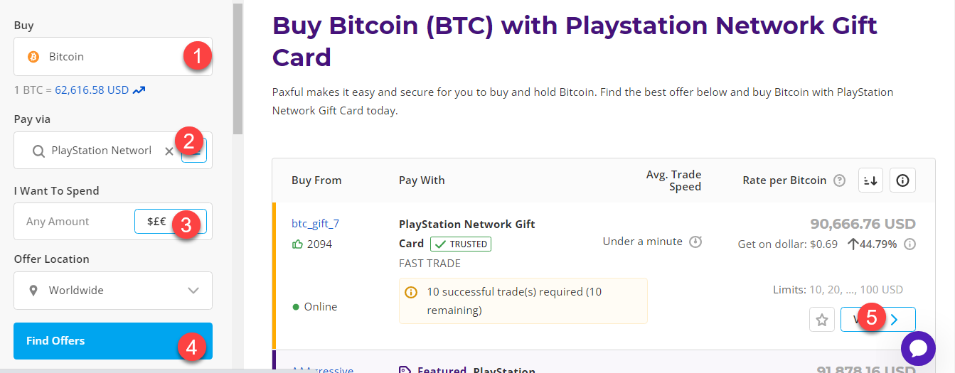 buy btc with playstation gift card