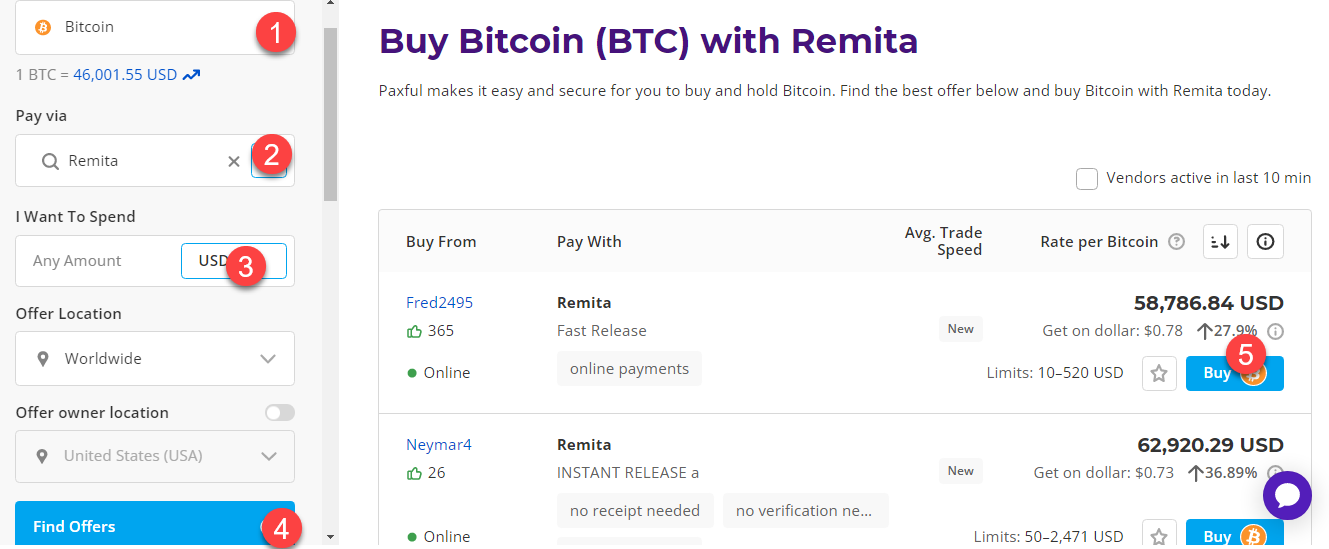 buy btc with remita