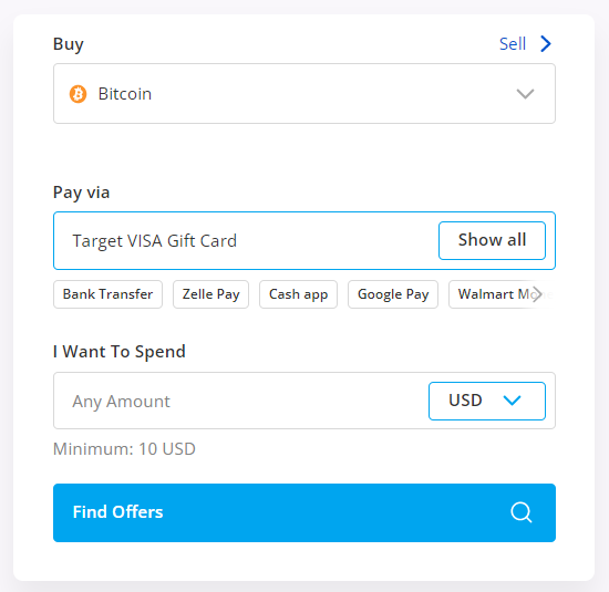 buy btc using target visa gift card